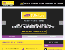 Tablet Screenshot of abrsolicitors.com